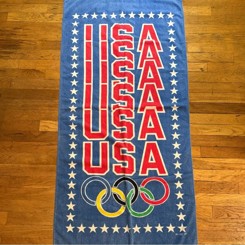 Vintage 90s USA Olympics Collector's Beach Towel